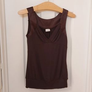 Suzy Shier Mixed Media Tank Top